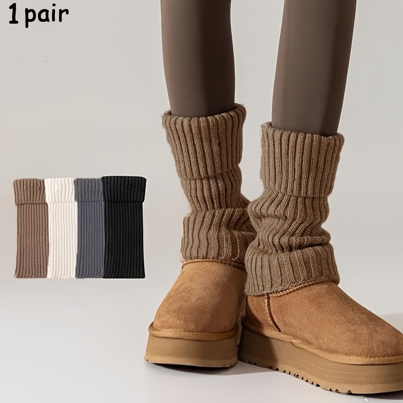 Lange effen beenwarmers voor dames in Y2K-stijl