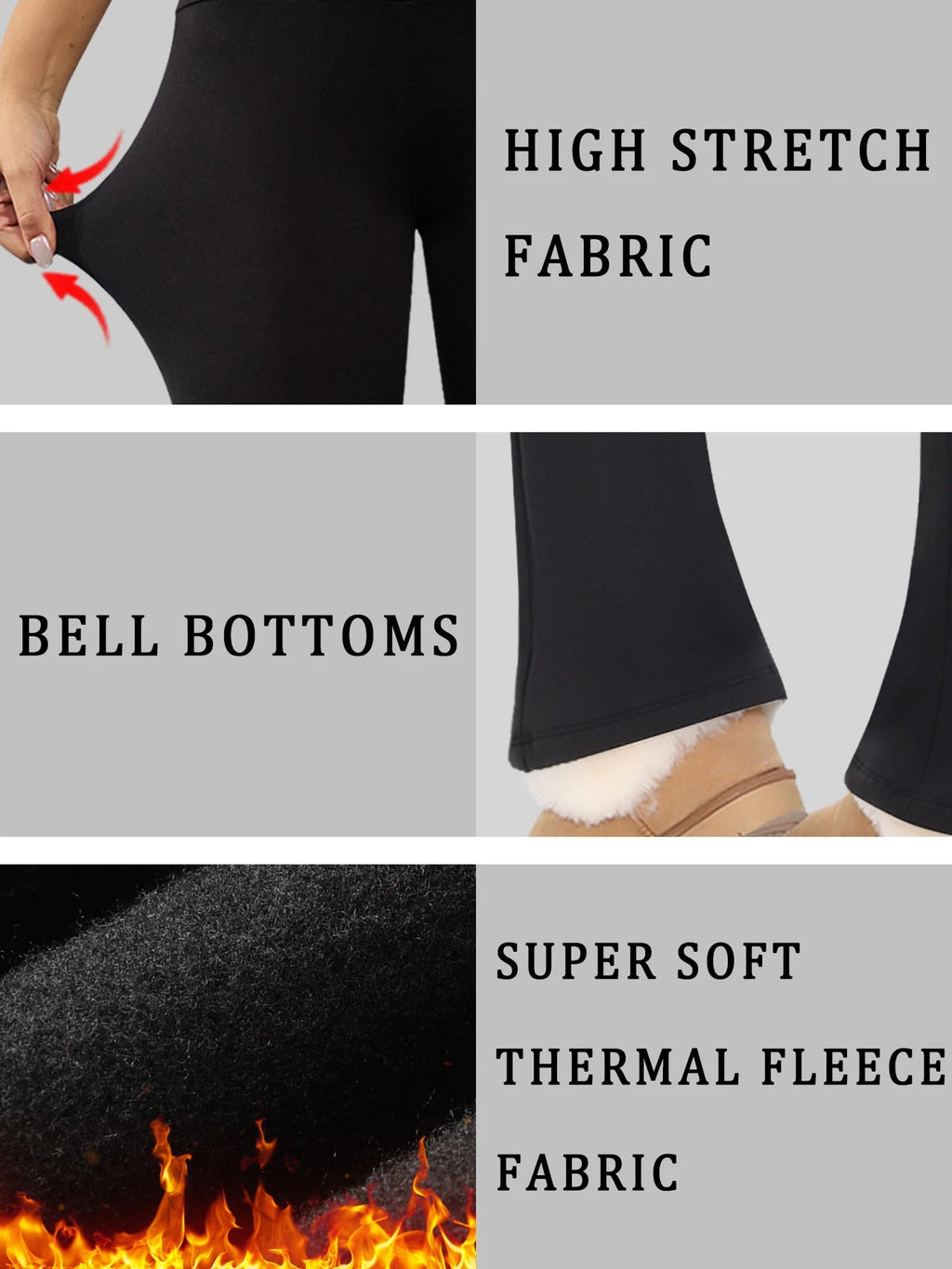 Hoge taille fleece legging voor dames