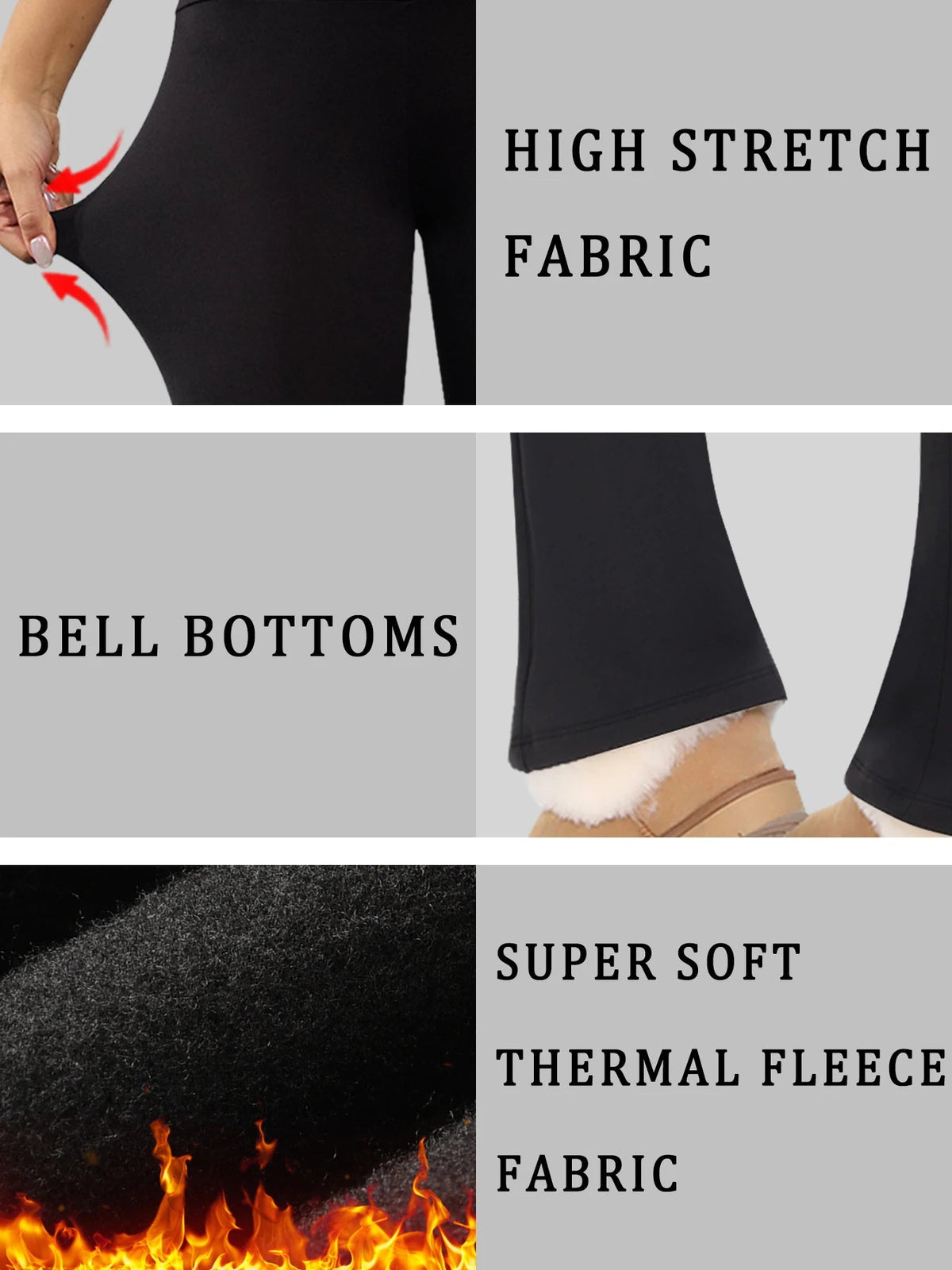 Hoge taille fleece legging voor dames