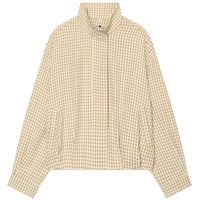 Dames Geruite Bomberjack – Oversized & Cropped - Spotlights shopping