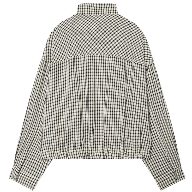 Dames Geruite Bomberjack – Oversized & Cropped - Spotlights shopping