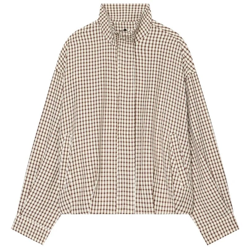 Dames Geruite Bomberjack – Oversized & Cropped - Spotlights shopping
