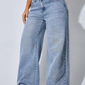 Dames wide leg jeans met wijde pijpen