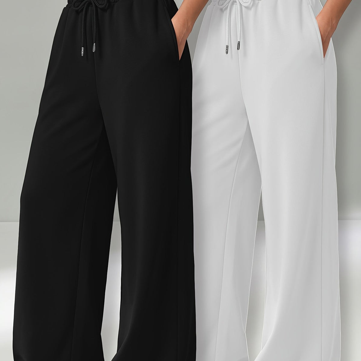Dames Wijde Broek – Hoge Taille & Elastische Tailleband - Spotlights shopping