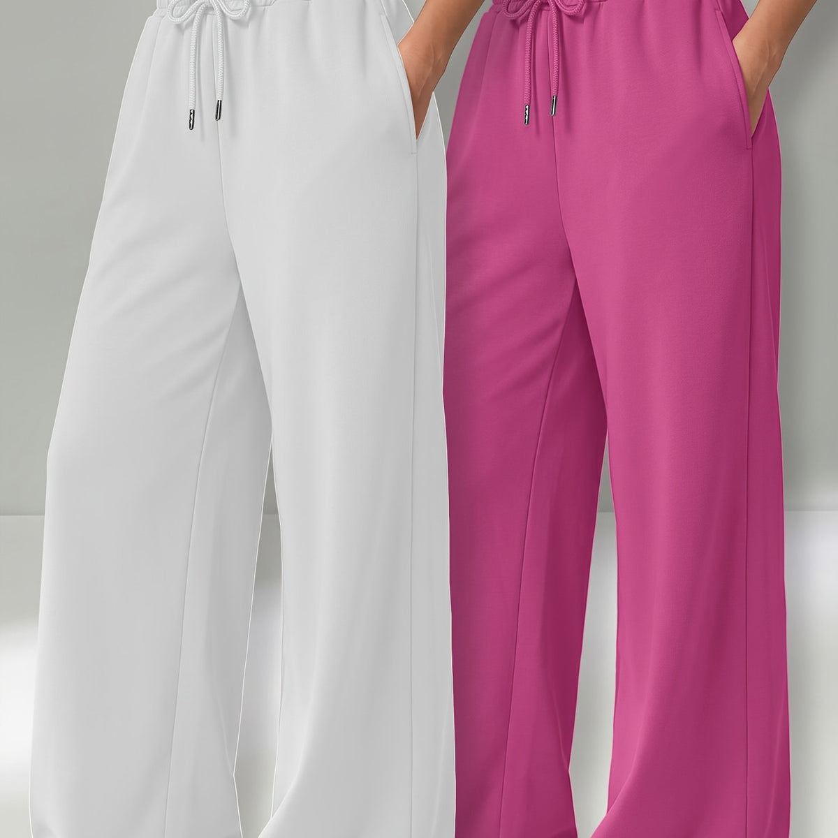 Dames Wijde Broek – Hoge Taille & Elastische Tailleband - Spotlights shopping