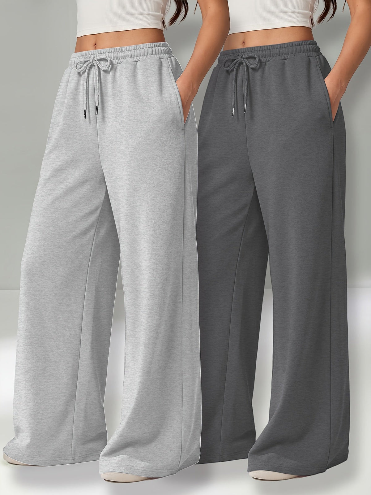Dames Wijde Broek – Hoge Taille & Elastische Tailleband - Spotlights shopping