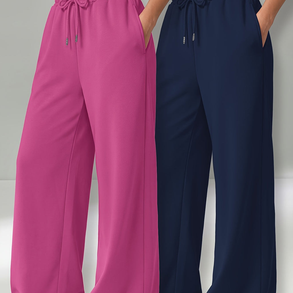 Dames Wijde Broek – Hoge Taille & Elastische Tailleband - Spotlights shopping