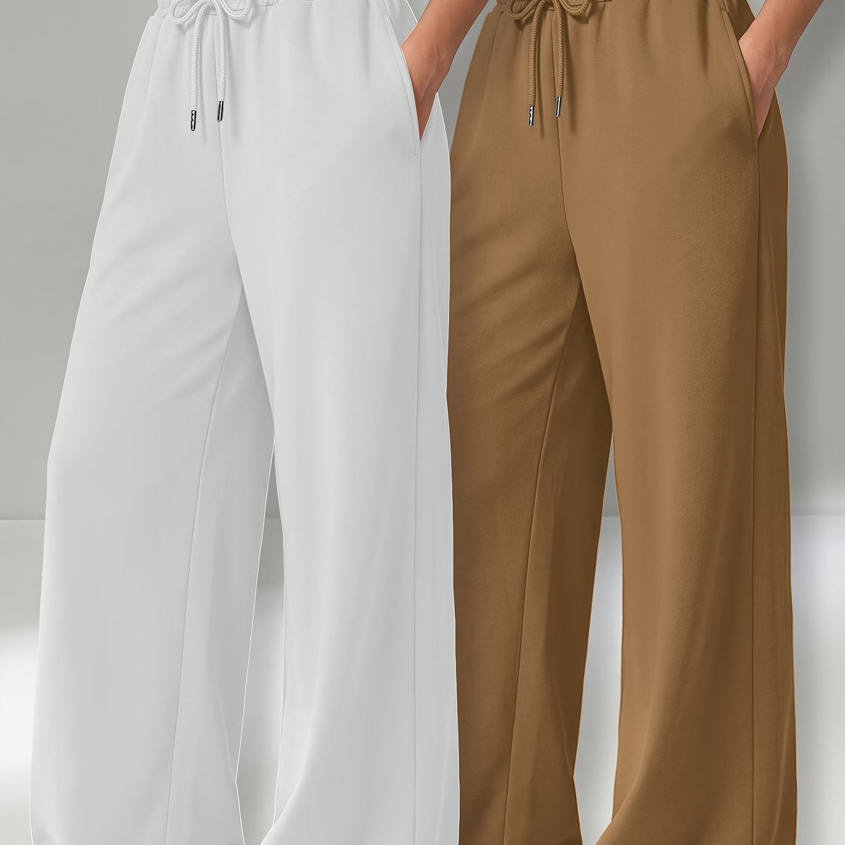Dames Wijde Broek – Hoge Taille & Elastische Tailleband - Spotlights shopping
