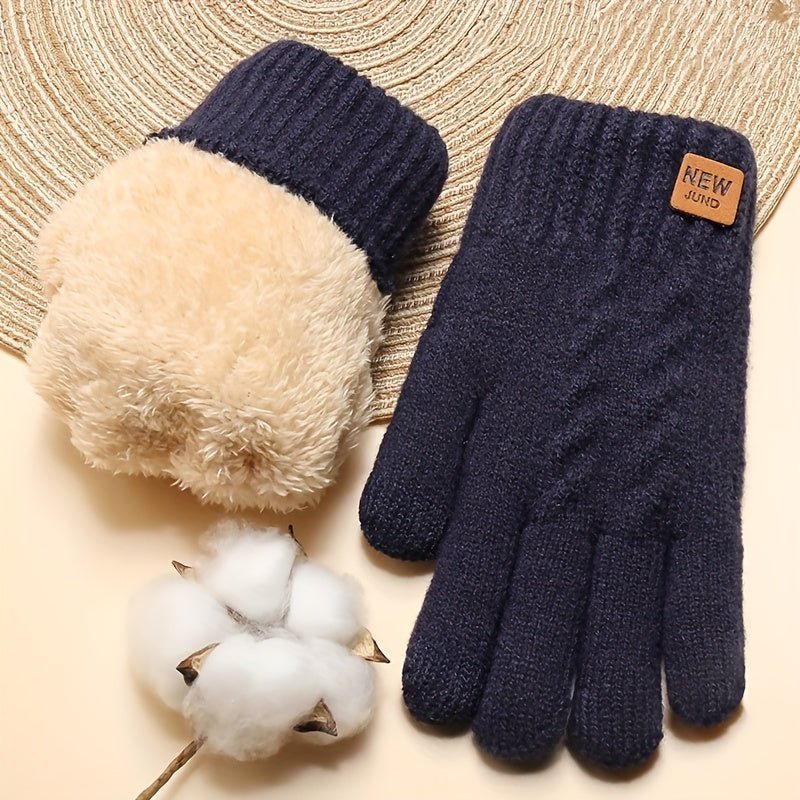 Dames winterhandschoenen met dubbele laag en fleecevoering