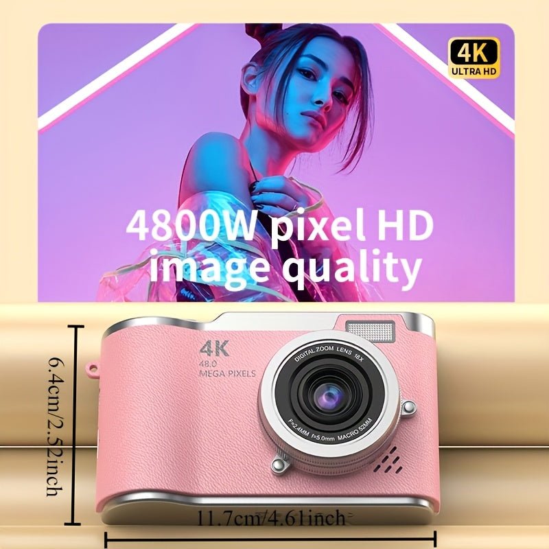 Compacte 4K videocamera met uitklapbaar scherm