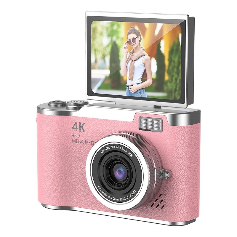 Compacte 4K videocamera met uitklapbaar scherm