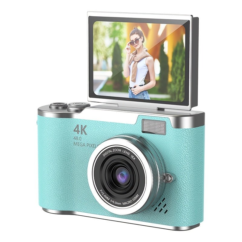 Compacte 4K videocamera met uitklapbaar scherm