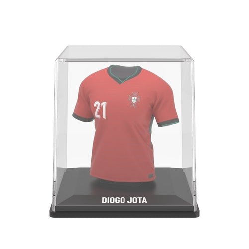 Diogo Jota Portugal My Jersey 2024 officieel mini thuisshirt met display case en Augmented Reality