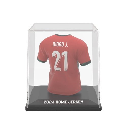 Diogo Jota Portugal My Jersey 2024 officieel mini thuisshirt met display case en Augmented Reality