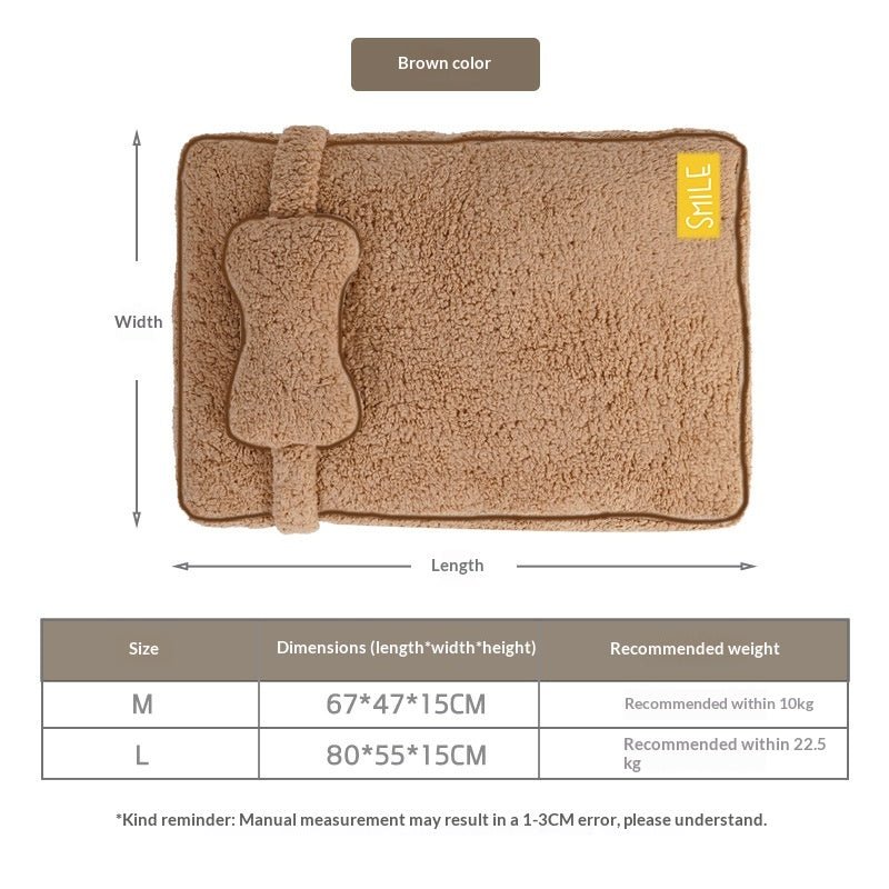 Zachte pluche honden- en kattenmand met comfortabele wasbare slaapmat