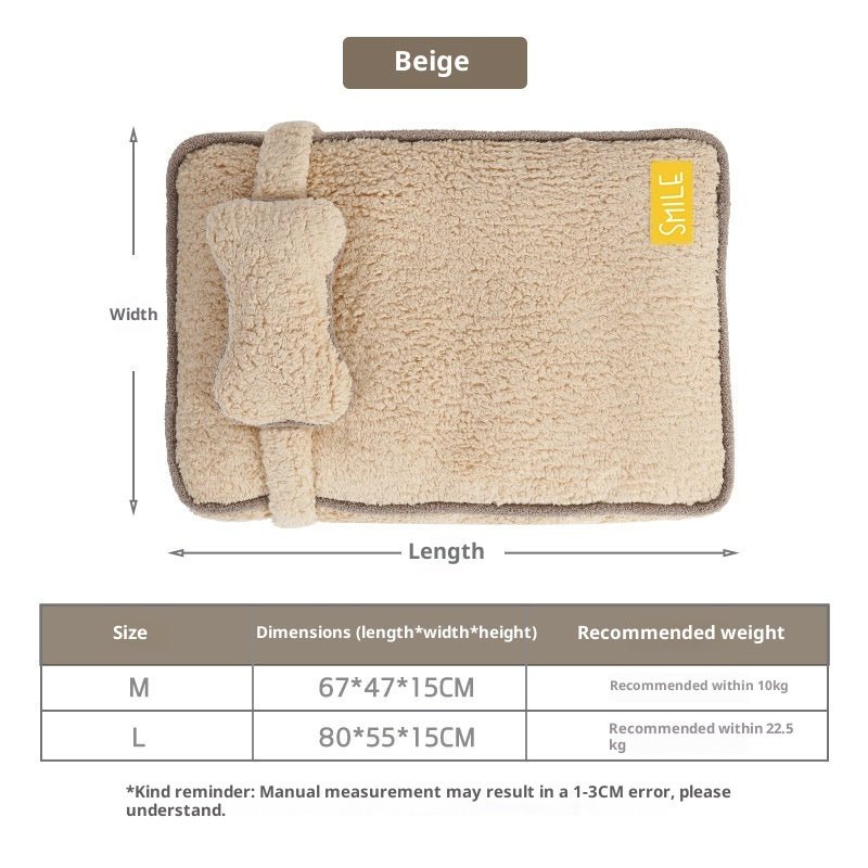 Zachte pluche honden- en kattenmand met comfortabele wasbare slaapmat
