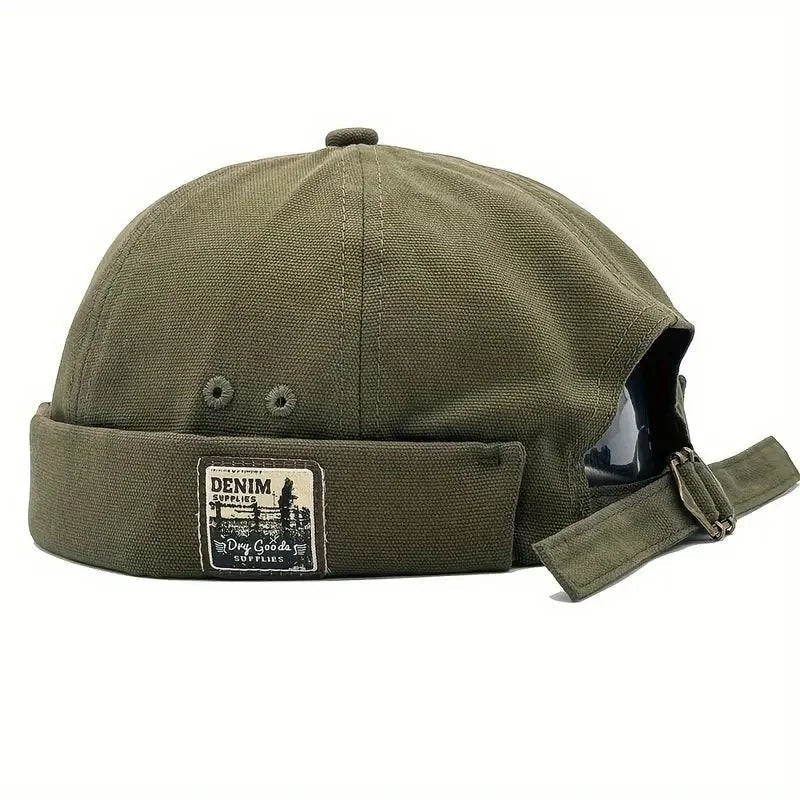 Vintage docker cap zonder klep voor dames en heren