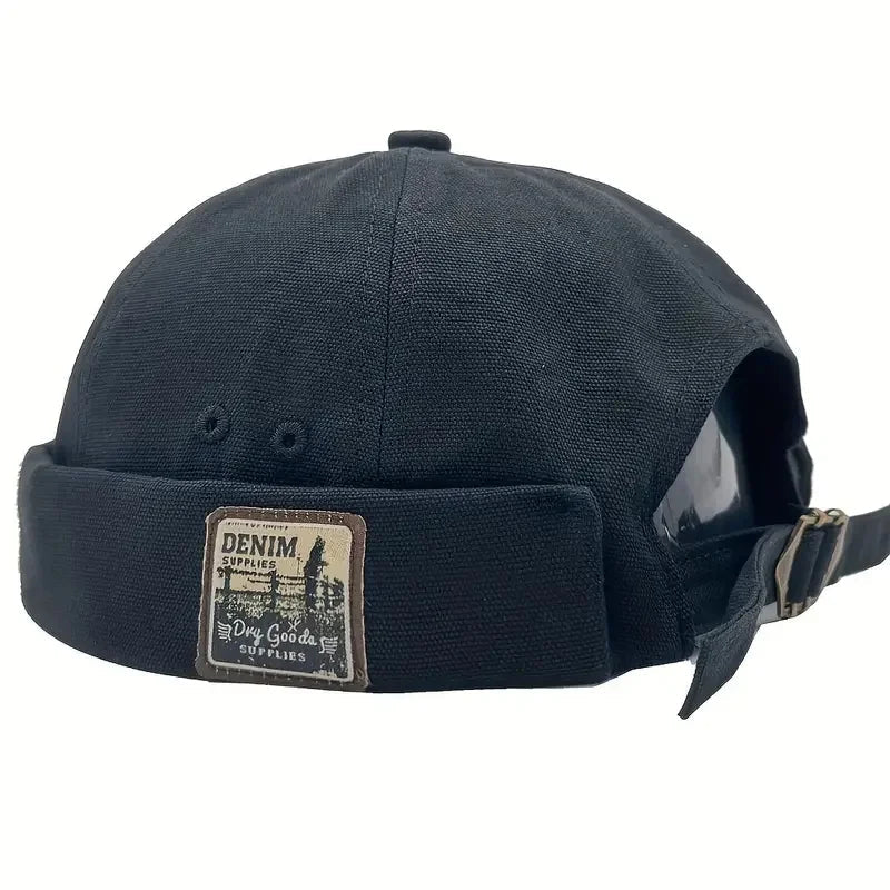 Vintage docker cap zonder klep voor dames en heren