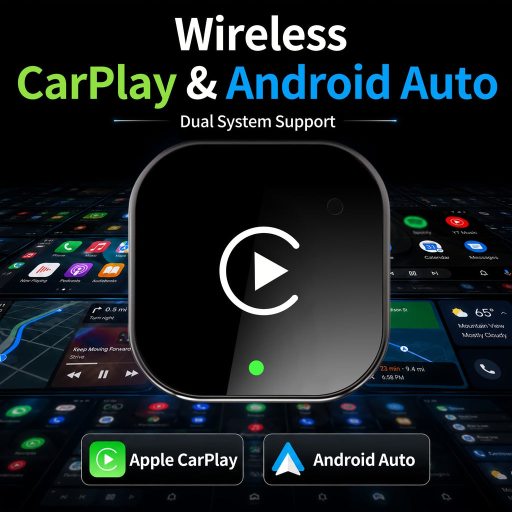 Draadloze CarPlay & Android Auto Adapter – 2-in-1 Plug & Play - Spotlights shopping