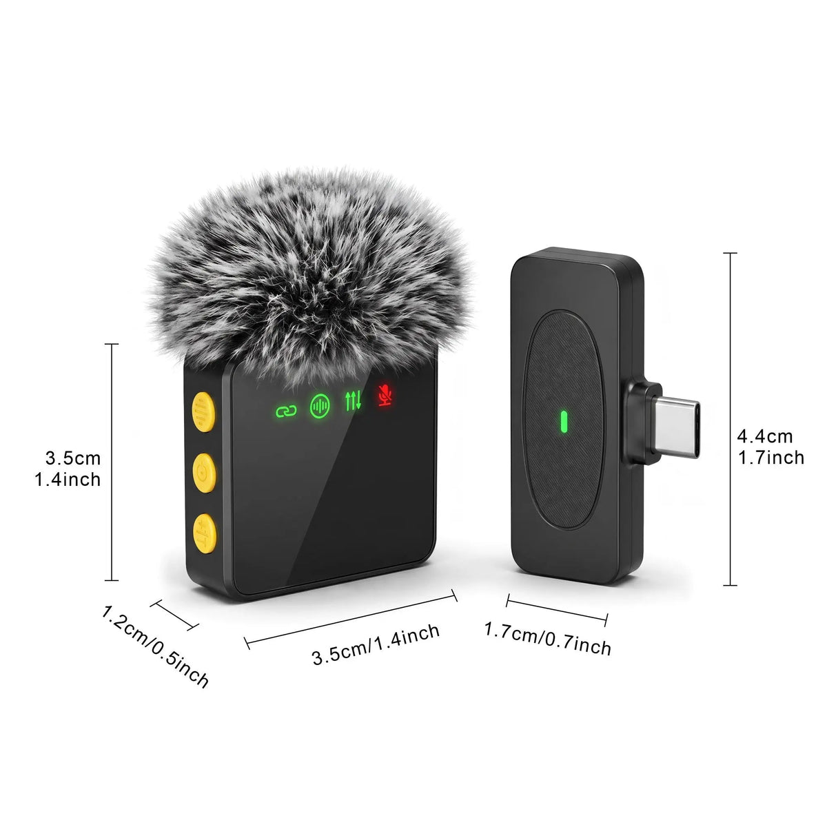 Draadloze lavalier microfoon met USB-C