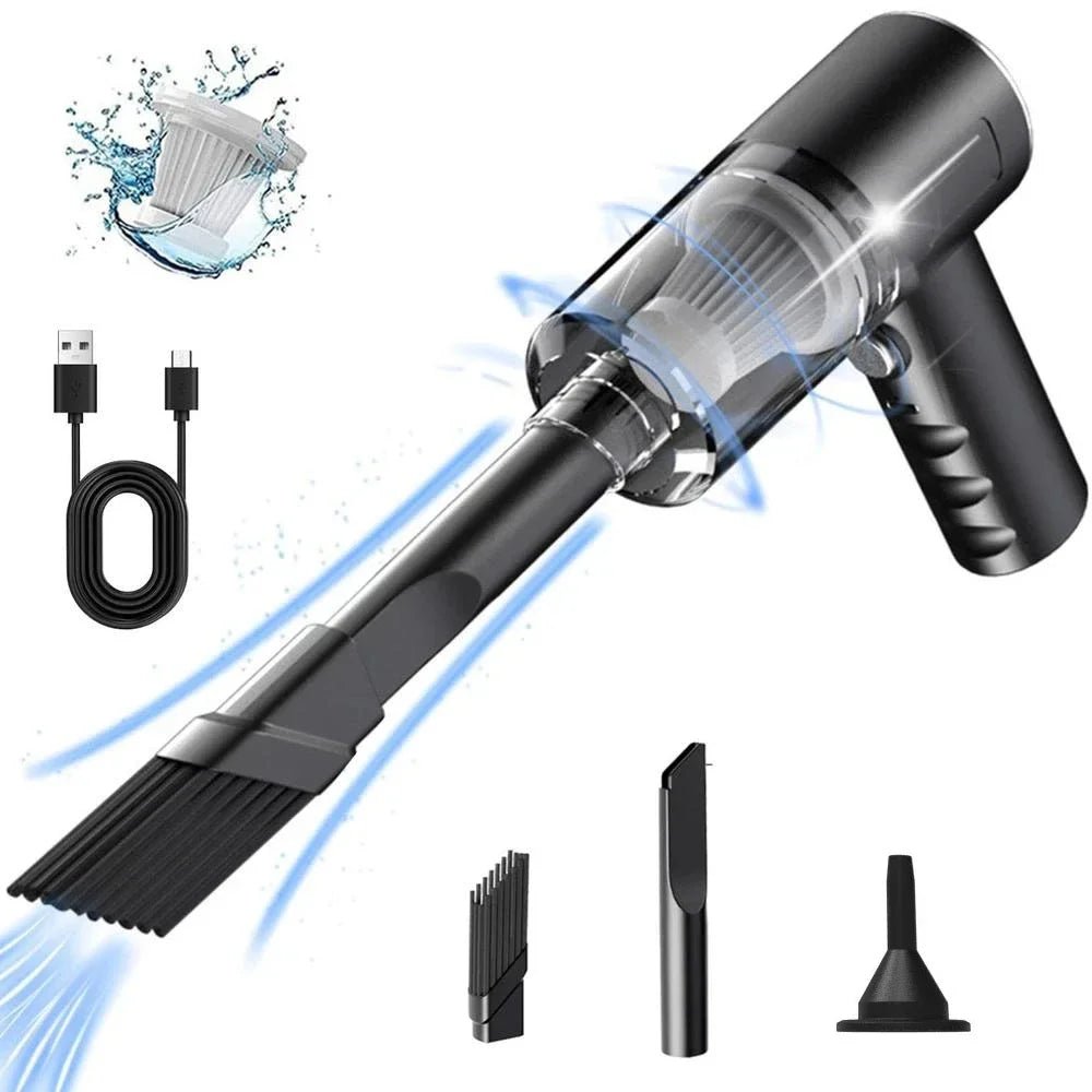 Draadloze auto stofzuiger USB oplaadbaar nat en droog