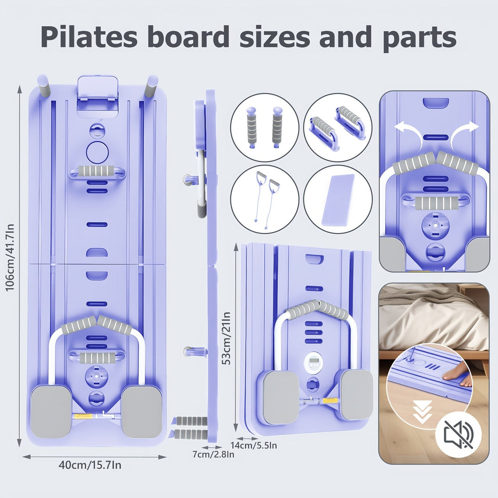 Opvouwbaar Pilates Board voor coretraining, balansoefeningen en full-body fitness thuis of onderweg