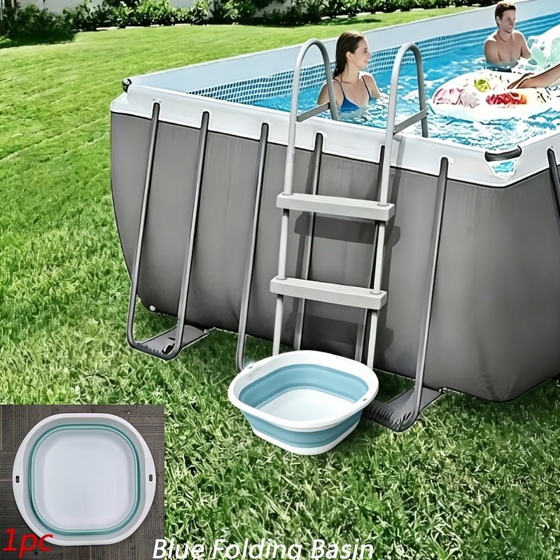Opvouwbaar draagbaar voetenbad voor zwembad en multifunctioneel gebruik zoals handen wassen, kleine wasjes en huisdieren verzorgen