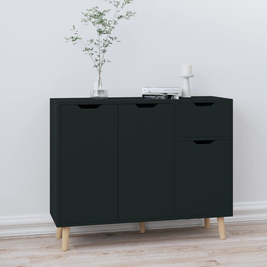 Hoogglans wit dressoir van bewerkt hout met lades en opbergruimte voor woonkamer of hal