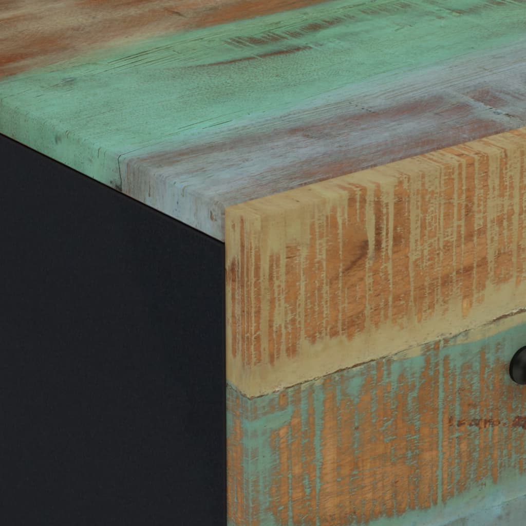 Set van twee industriële dressoirs van massief gerecycled hout met ruime opbergruimte