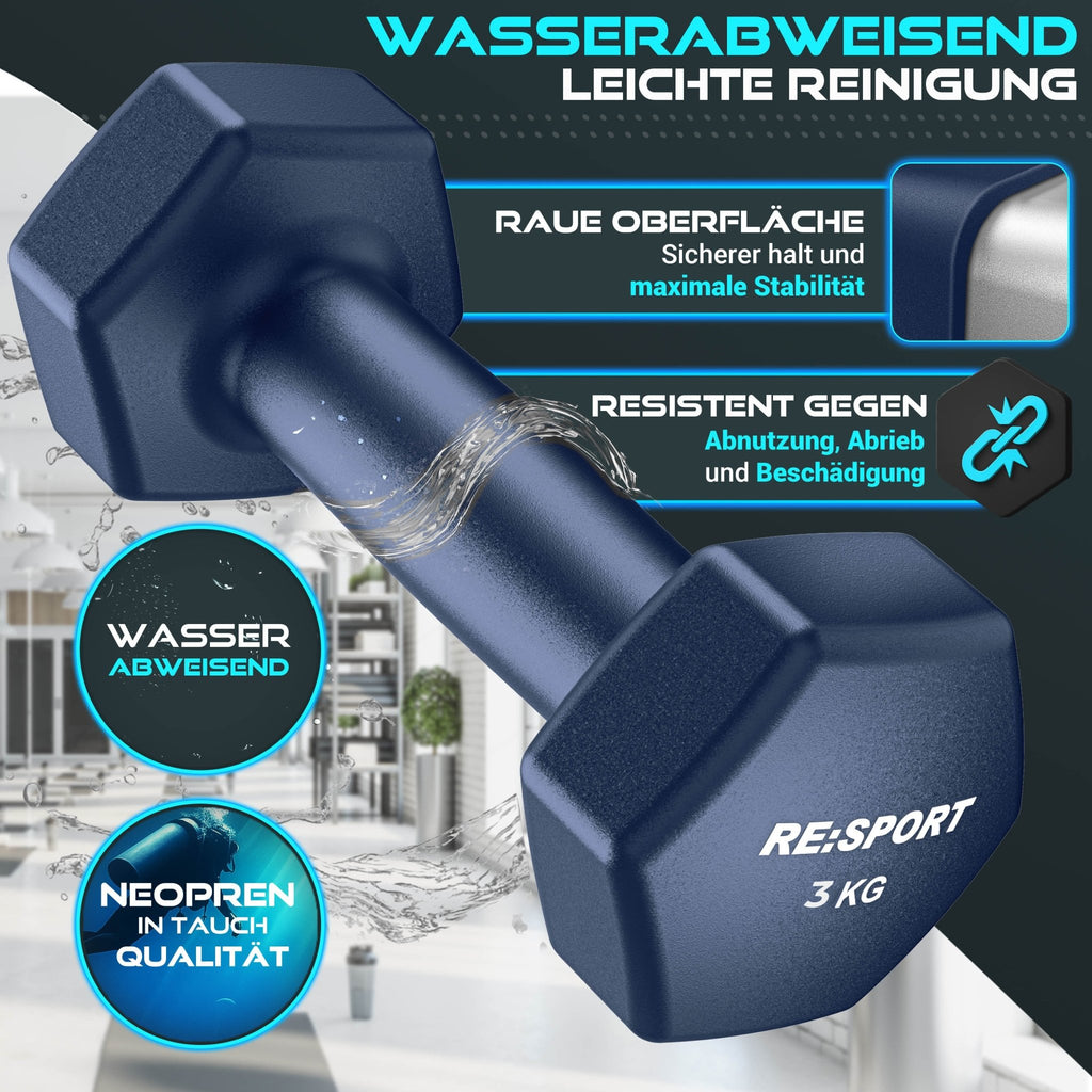 Dumbbell Set met Standaard & 3 Fitnessbanden – 3 Paar, 1–18 kg - Spotlights shopping