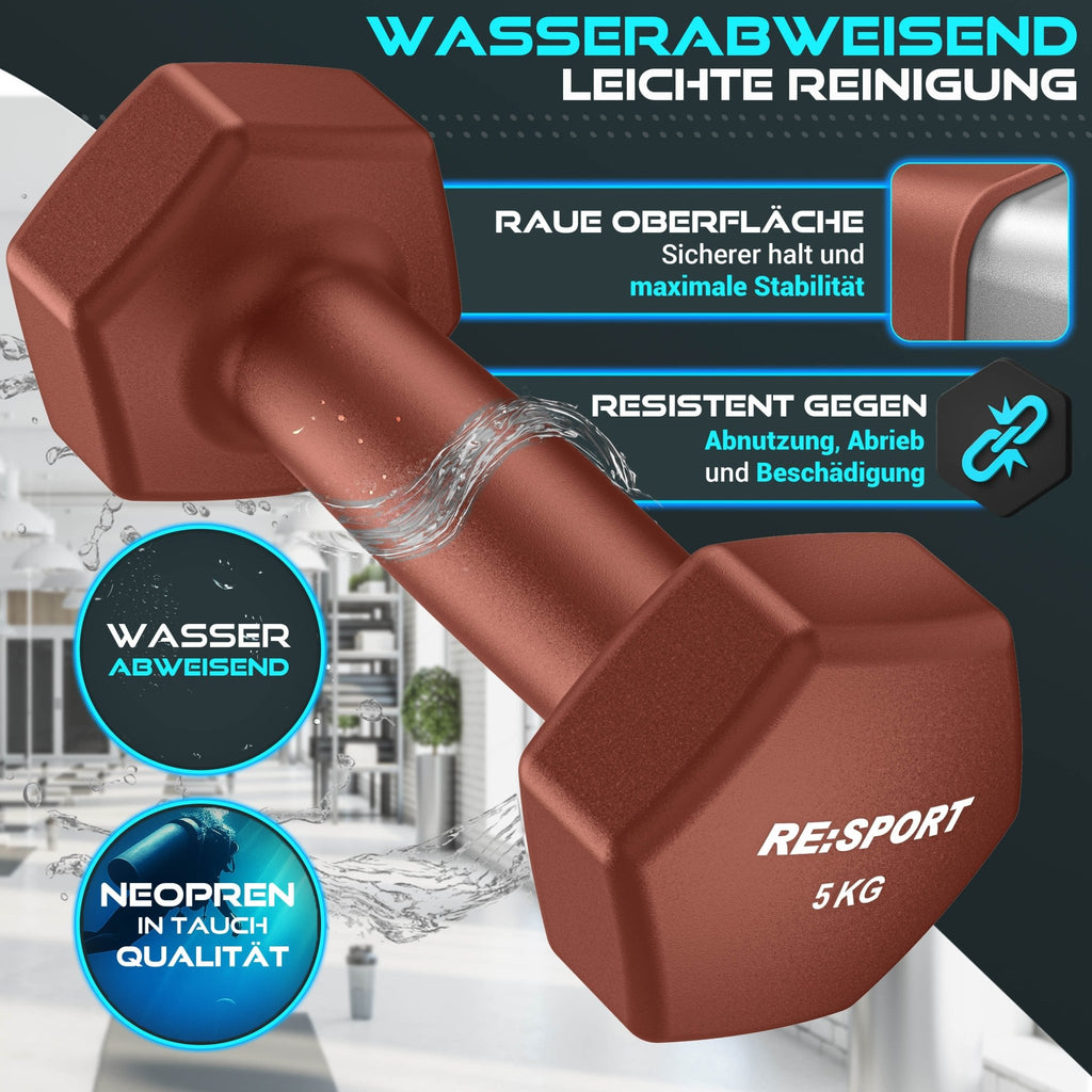 Dumbbell Set met Standaard & 3 Fitnessbanden – 3 Paar, 1–18 kg - Spotlights shopping