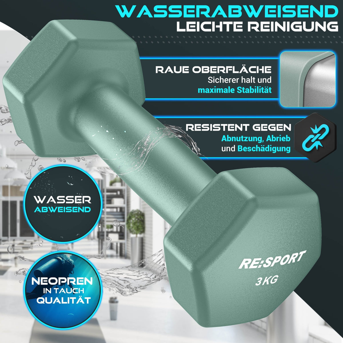 Dumbbell Set met Standaard & 3 Fitnessbanden – 3 Paar, 1–18 kg - Spotlights shopping