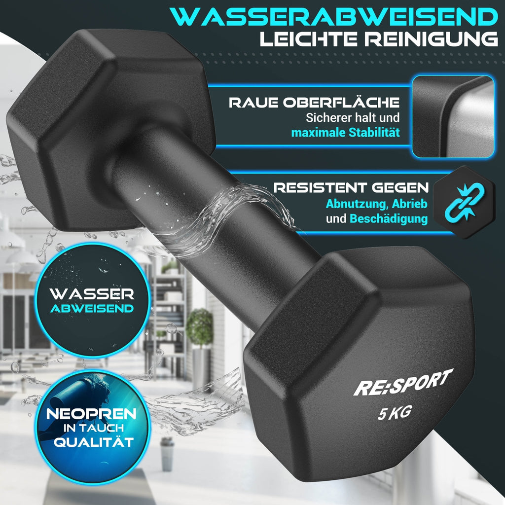 Dumbbell Set met Standaard & 3 Fitnessbanden – 3 Paar, 1–18 kg - Spotlights shopping