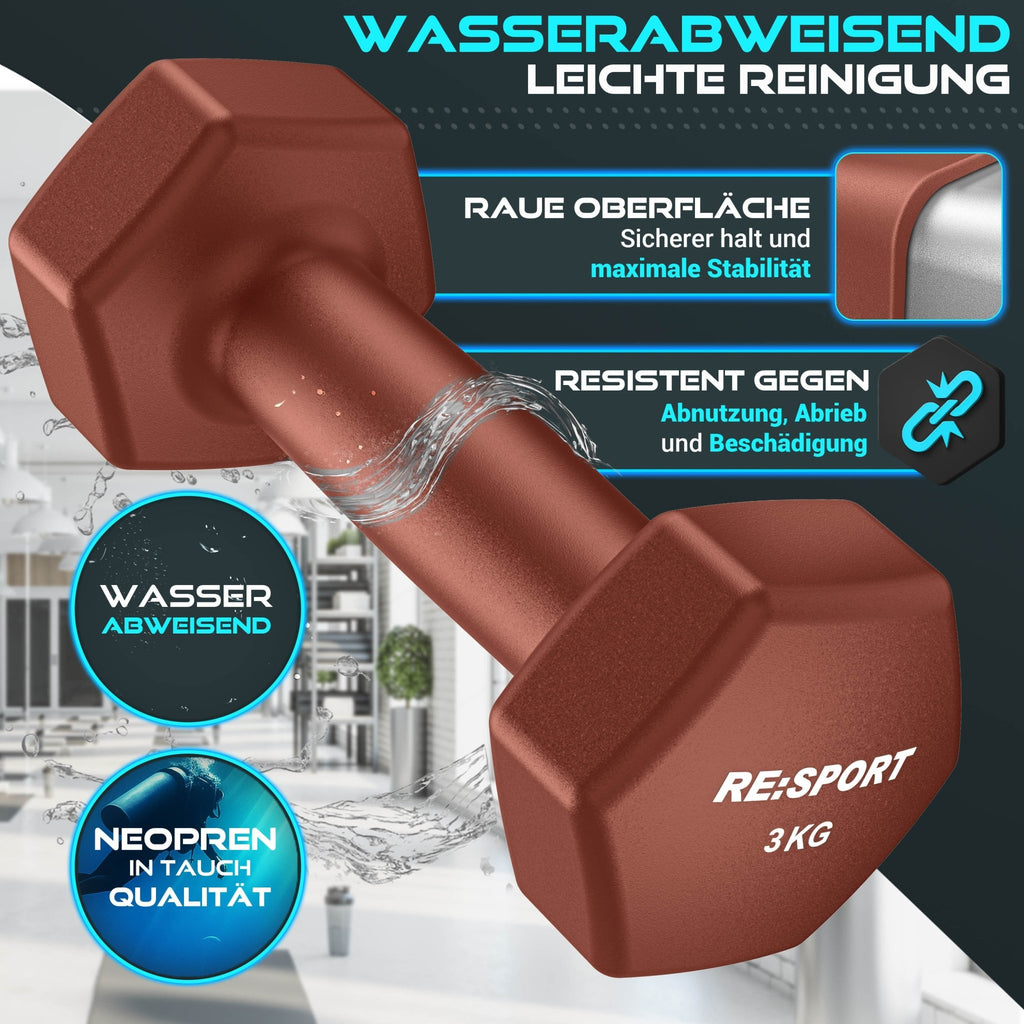 Dumbbell Set met Standaard & 3 Fitnessbanden – 3 Paar, 1–18 kg - Spotlights shopping