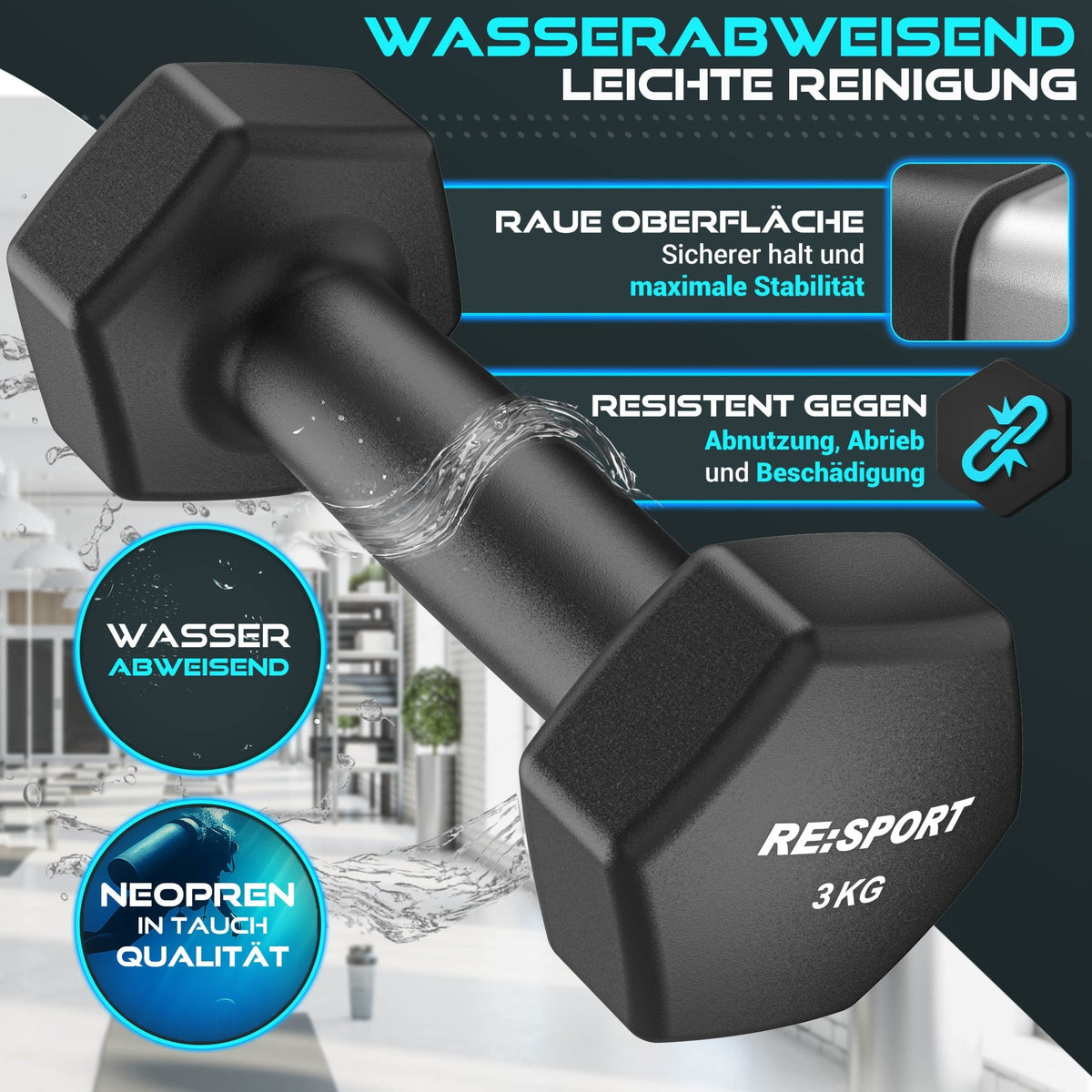 Dumbbell Set met Standaard & 3 Fitnessbanden – 3 Paar, 1–18 kg - Spotlights shopping