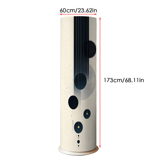 1 stuks Ronde Airconditioner Hoes voor Kast met Rits, Gebruik in Alle Seizoenen, Dubbelzijdig Ritsontwerp, Elastisch Verwijderbaar, Makkelijk Schoon te Maken, Geen Nodig om Hoes te Verwijderen Wanneer AC Aan is, Handig om Aan en Uit te Doe