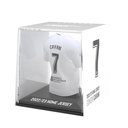 Cavani Valencia My Jersey 2022/2023 mini voetbalshirt met transparante display case