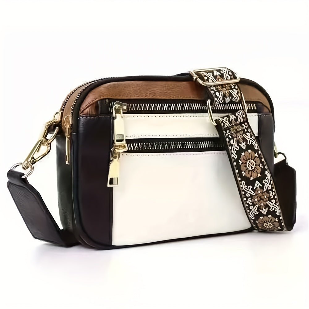 Stijlvolle dames crossbody tas van PU met verstelbare schouderriem en vier kaartsleuven