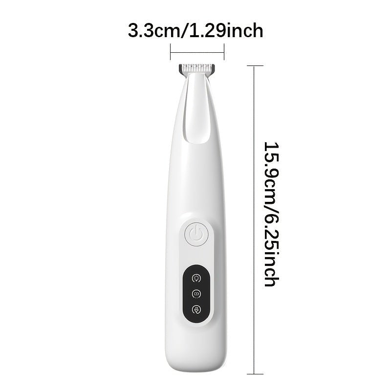 Draadloze USB huisdier tondeuse voor het trimmen van poten, ogen, oren en gezicht van honden en katten