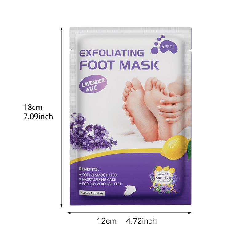 Verzorgend exfoliërend voetmasker voor droge en ruwe voeten
