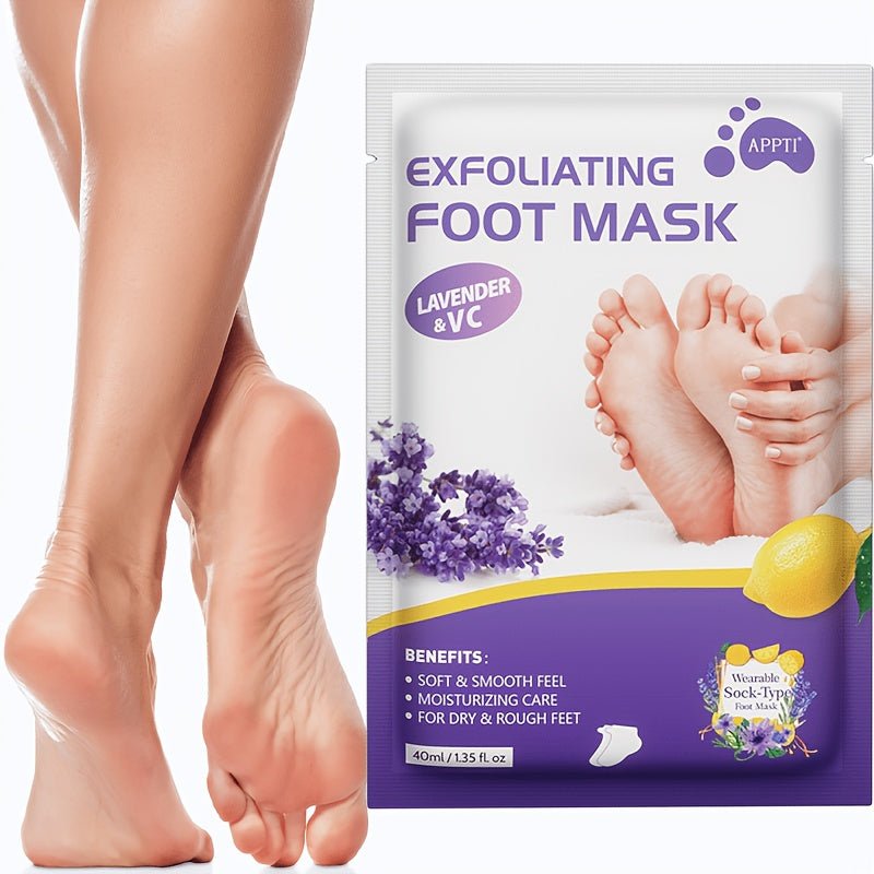 Verzorgend exfoliërend voetmasker voor droge en ruwe voeten