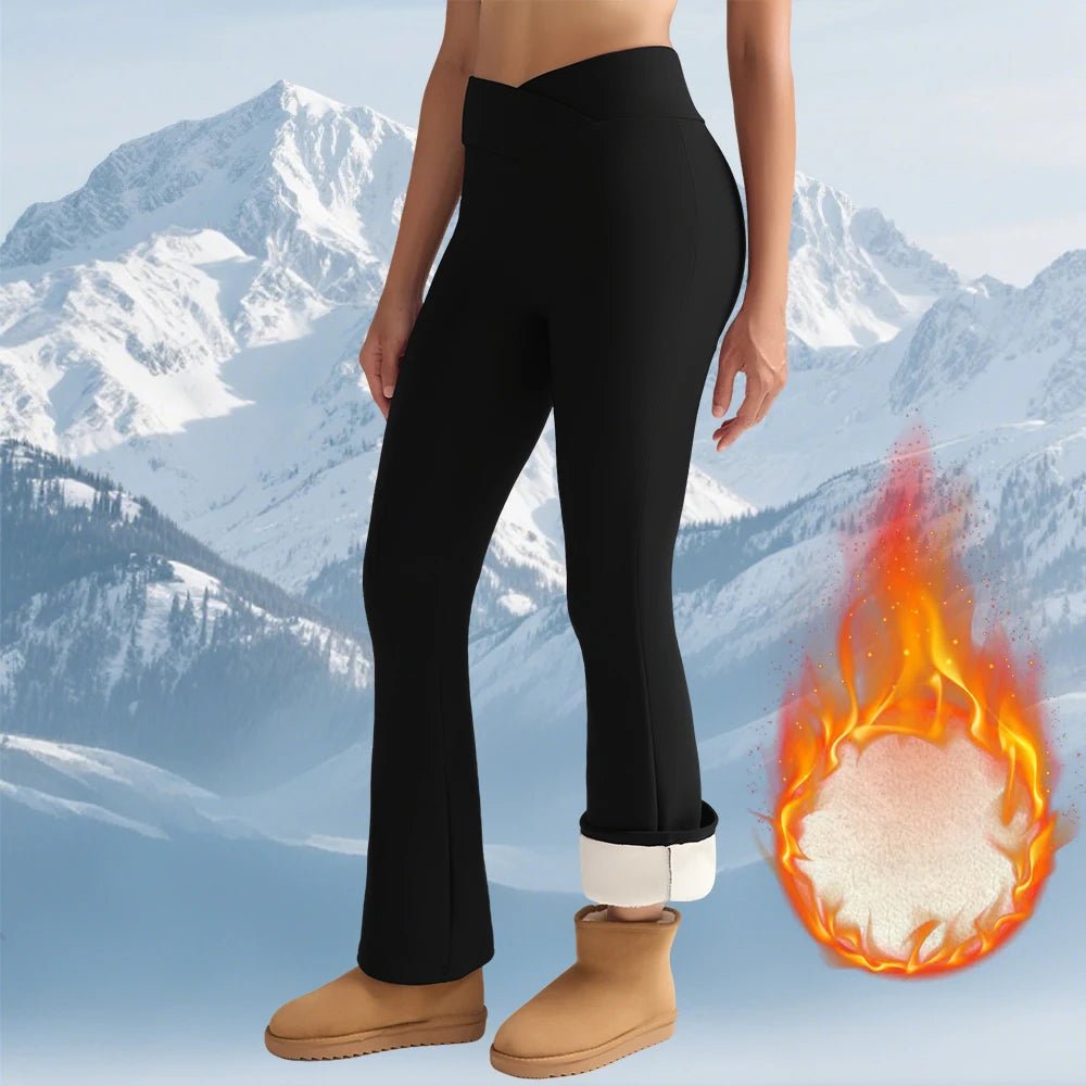 Dames winterlegging met uitlopende pijpen