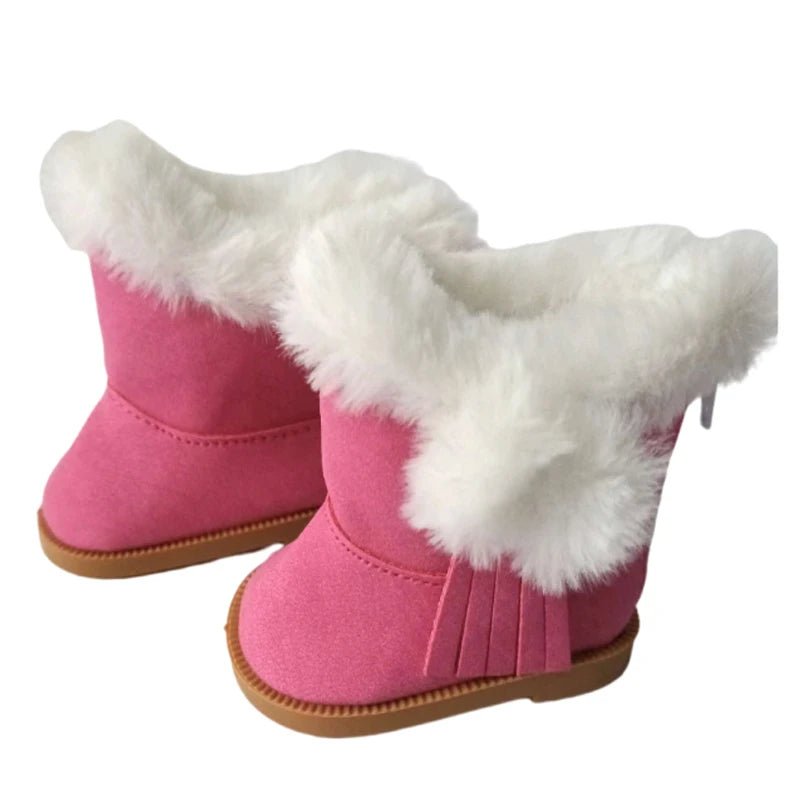 Winterlaarsjes voor een 45 cm en 18 inch pop