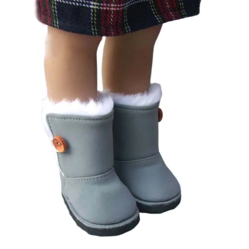 Winterlaarsjes voor een 45 cm en 18 inch pop