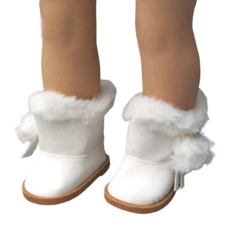 Winterlaarsjes voor een 45 cm en 18 inch pop