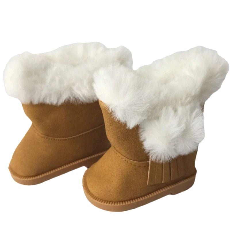 Winterlaarsjes voor een 45 cm en 18 inch pop