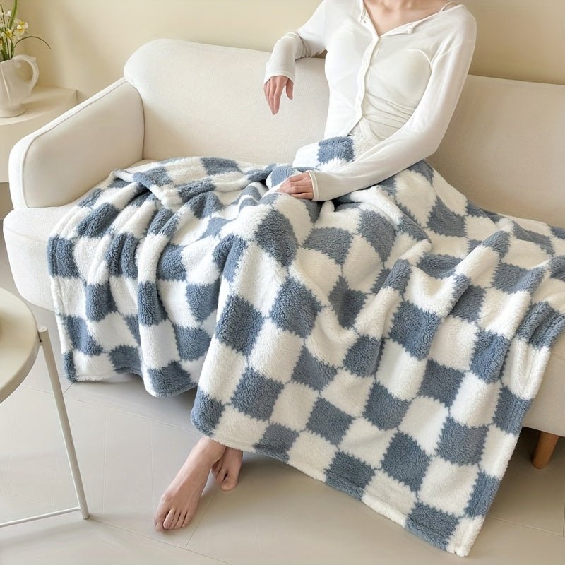 Geruit Flanellen Deken – Zachte Eenpersoonsdeken - Spotlights shopping