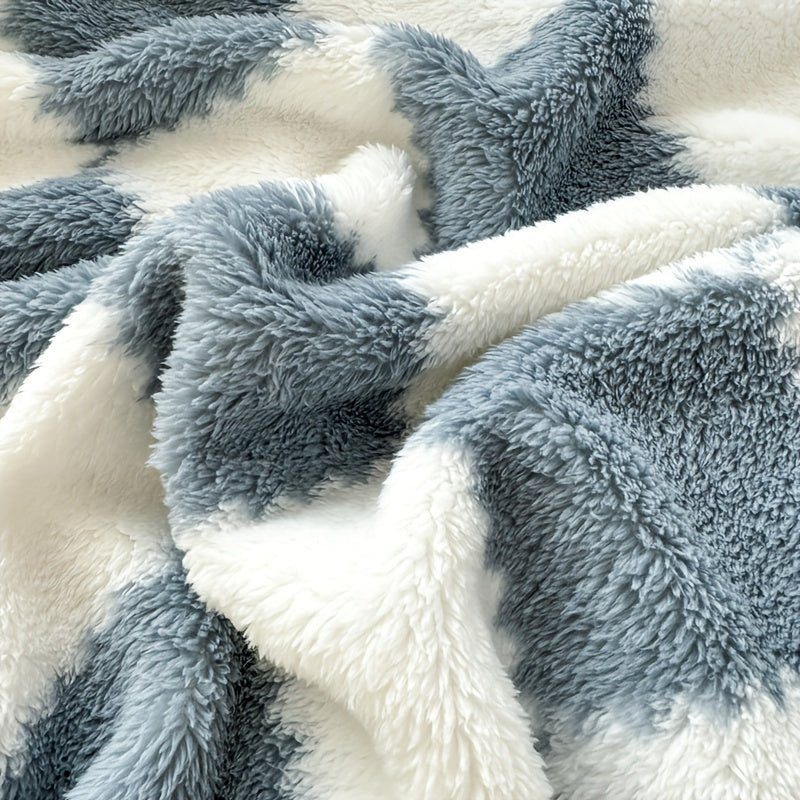 Geruite flanellen eenpersoonsdeken in zachte stof