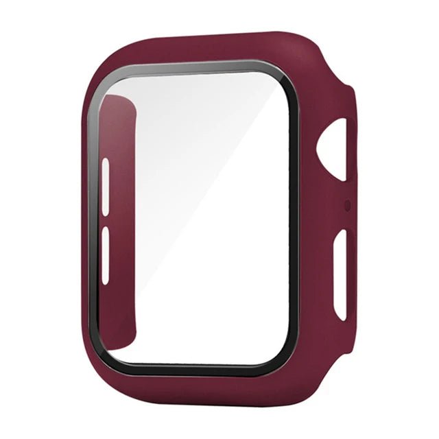 Apple Watch screenprotector met beschermhoes voor Series 5 tot 11 en SE in verschillende maten en kleuren