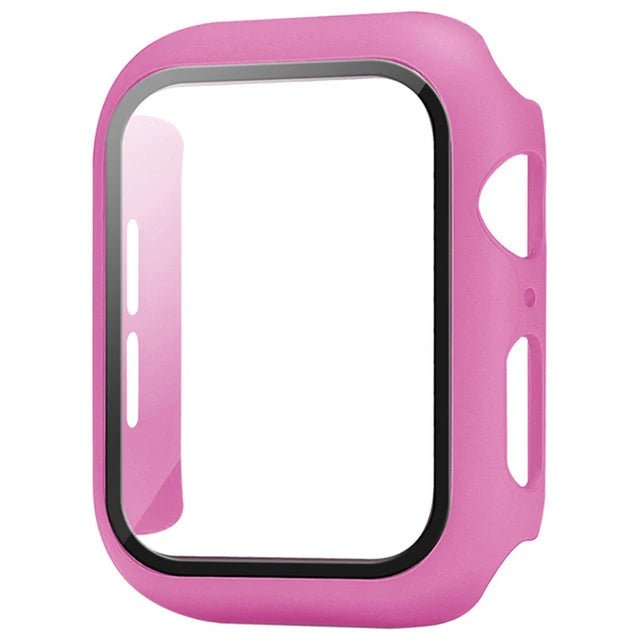 Apple Watch screenprotector met beschermhoes voor Series 5 tot 11 en SE in verschillende maten en kleuren